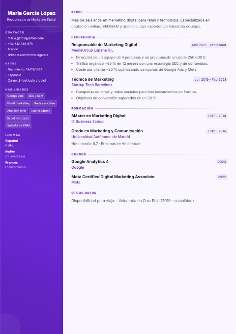 Plantilla Creativo